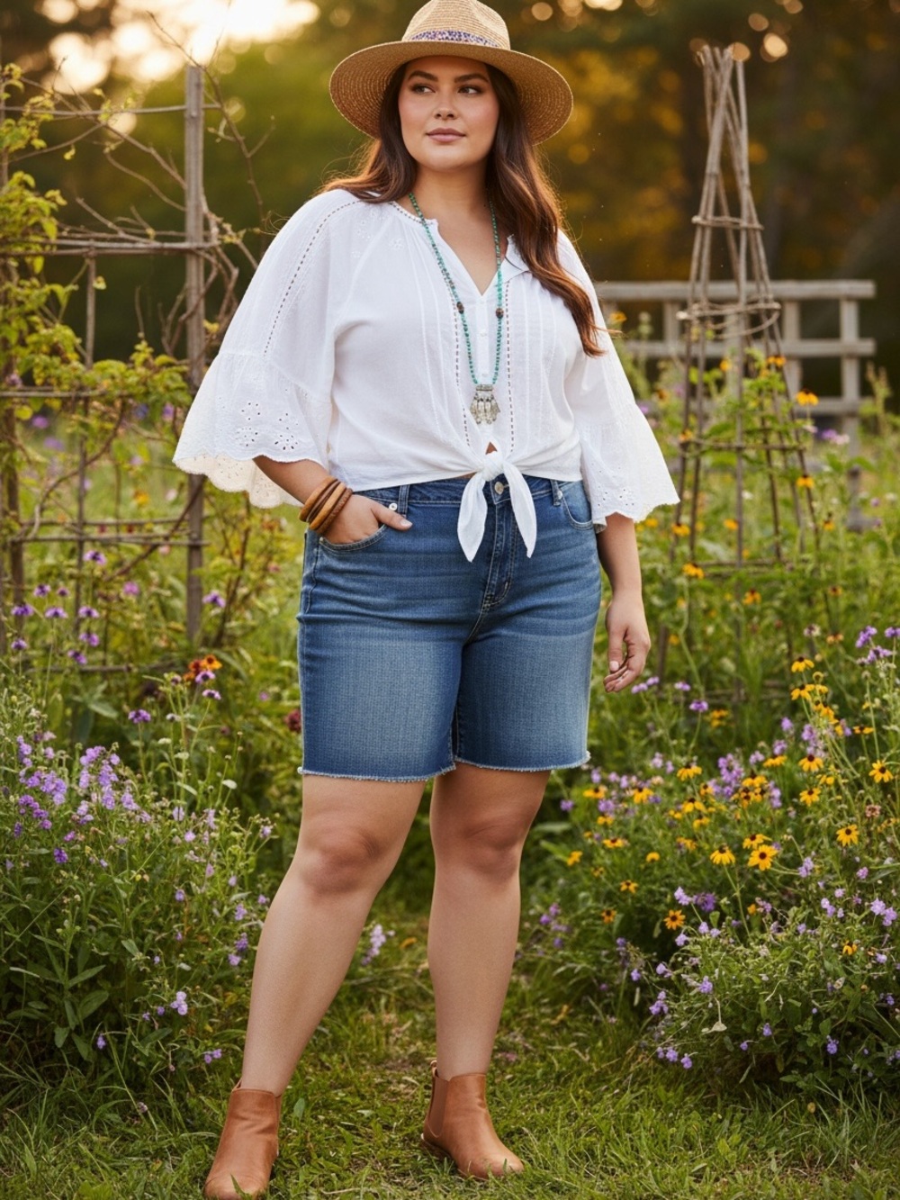 Seven7 Women’s Vintage-Style Blue Denim Jean Shorts size 12